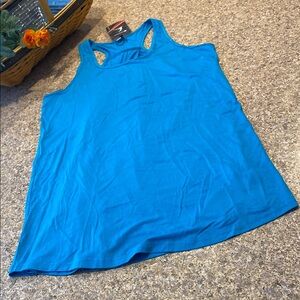 NWT Bestisun Racerback Workout Yoga Tank Top Blue Green Medium